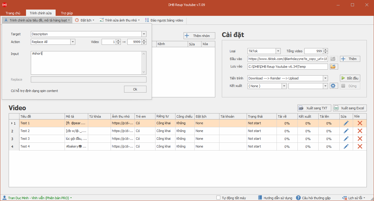 Hướng dẫn sử dụng cơ bản tool DHB Upload Youtube