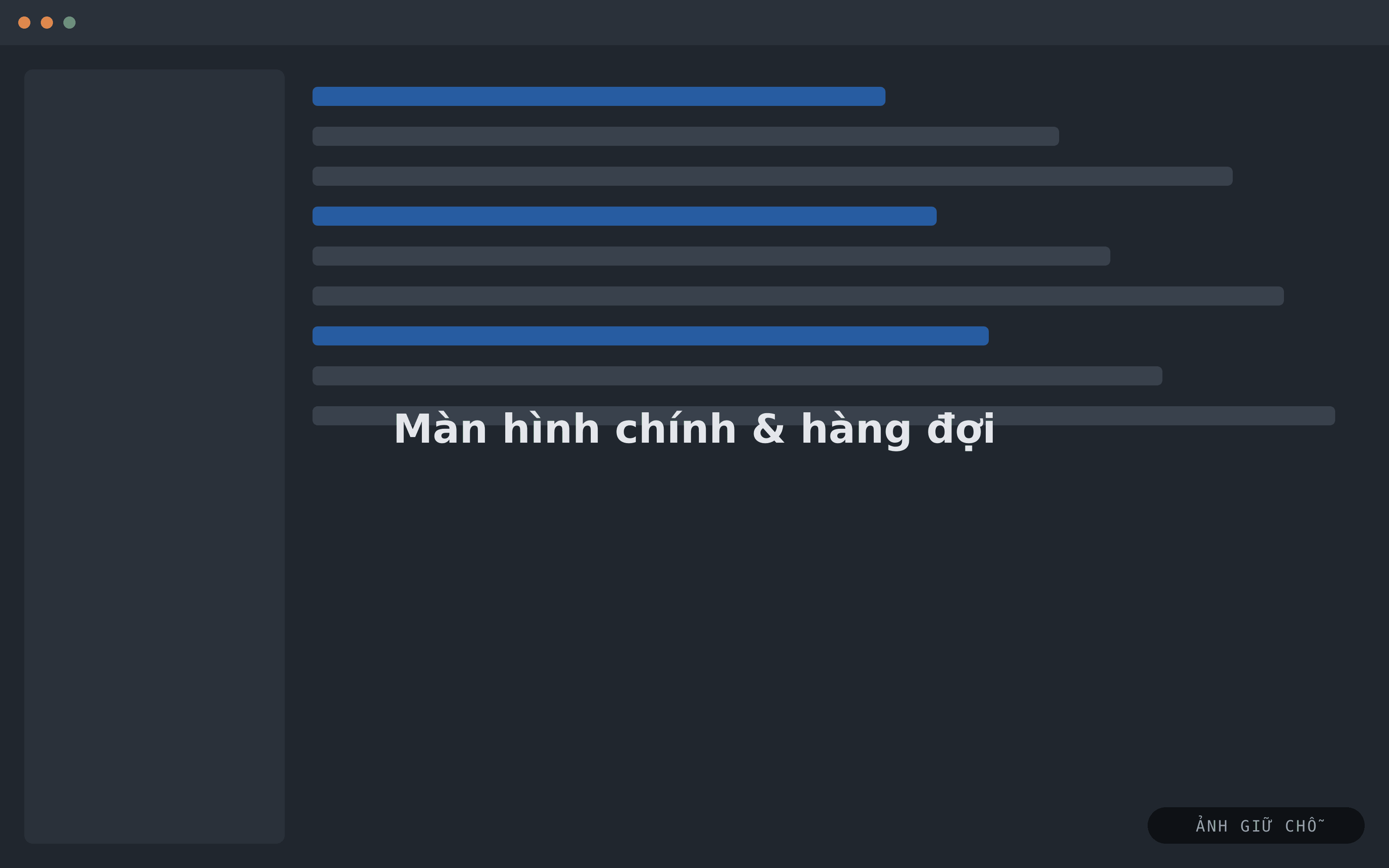 DHB Render - màn hình chính và hàng đợi render hàng loạt
