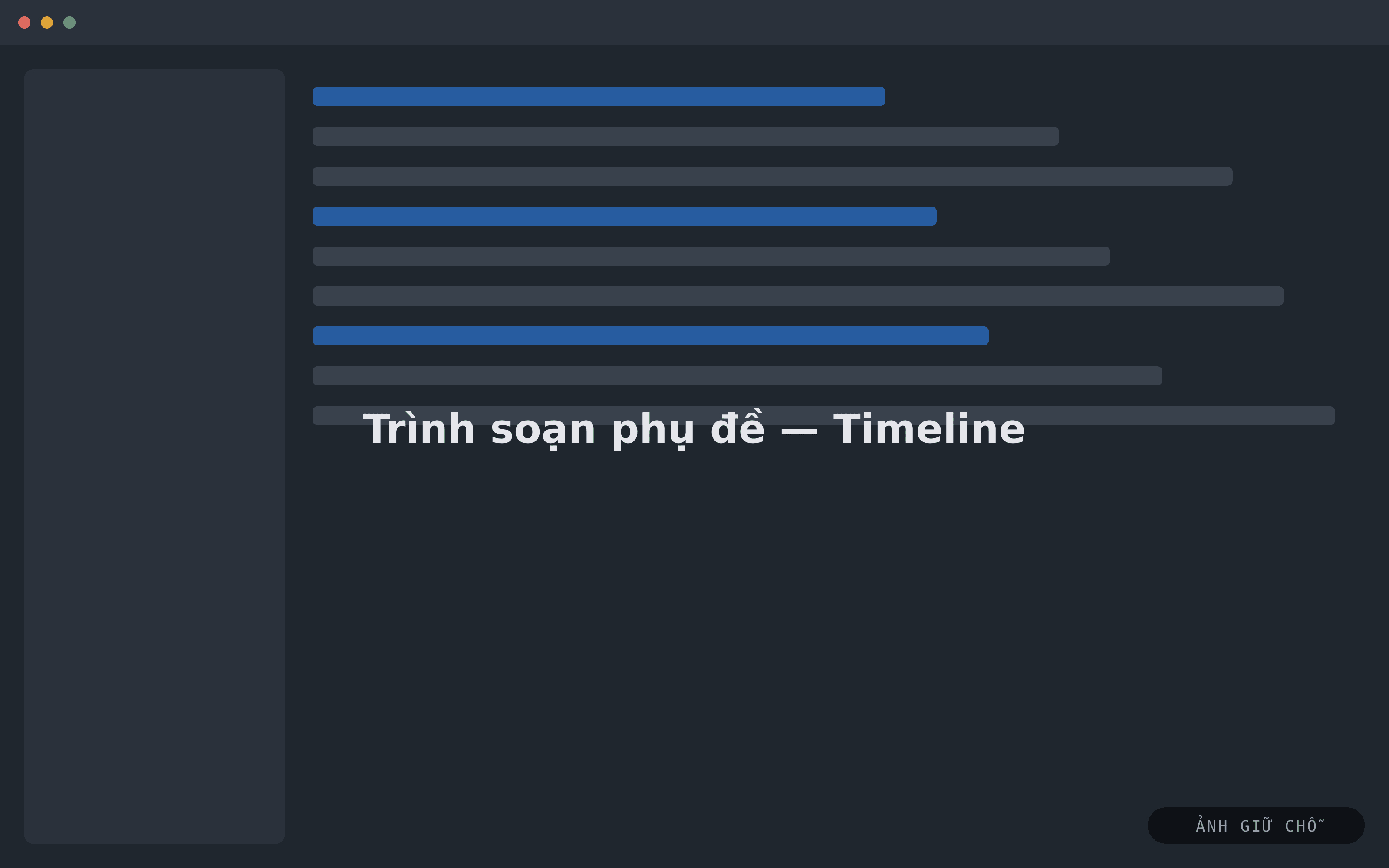 DHB Render - trình soạn phụ đề bố cục timeline lồng tiếng